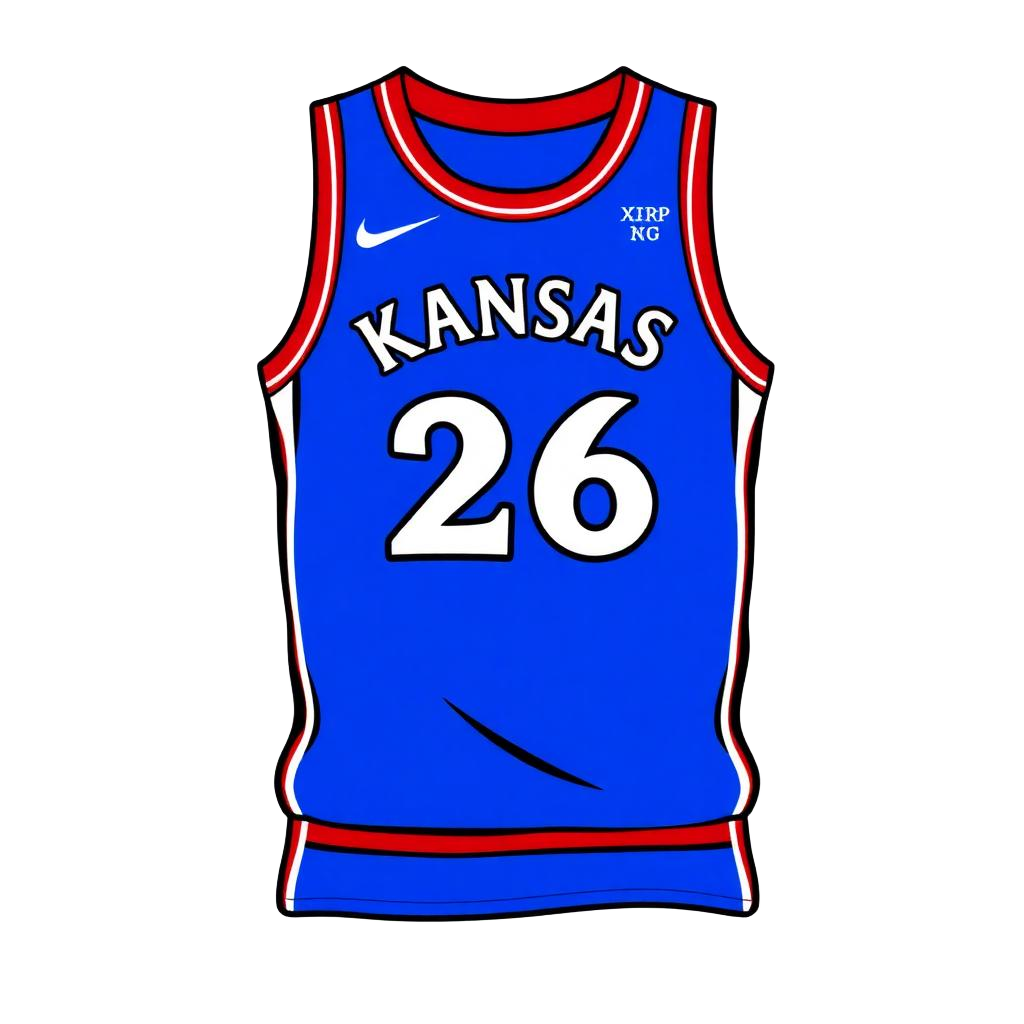 Kansas Jayhawks jersey with XRP patch
